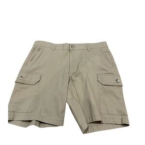 NWT‎ Chaps Khaki Cargo Flat Front Mens Shorts Sz 36 Inseam 9 Relaxed